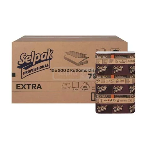 SELPAK-სელპაკი პრემიუმ ხარისხის Z ხელსახოცი 200ც